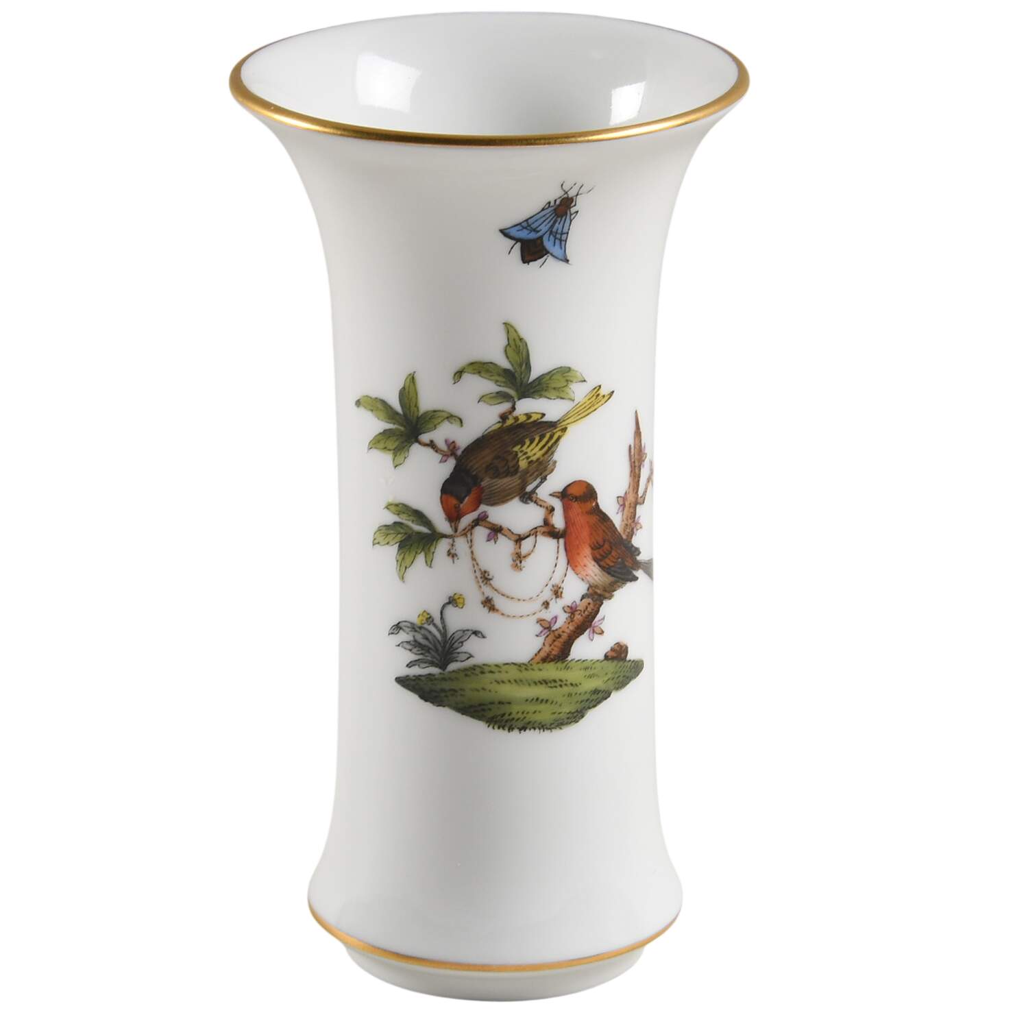 Rothschild Bird (RO) Vase-Small 4" by Herend-1