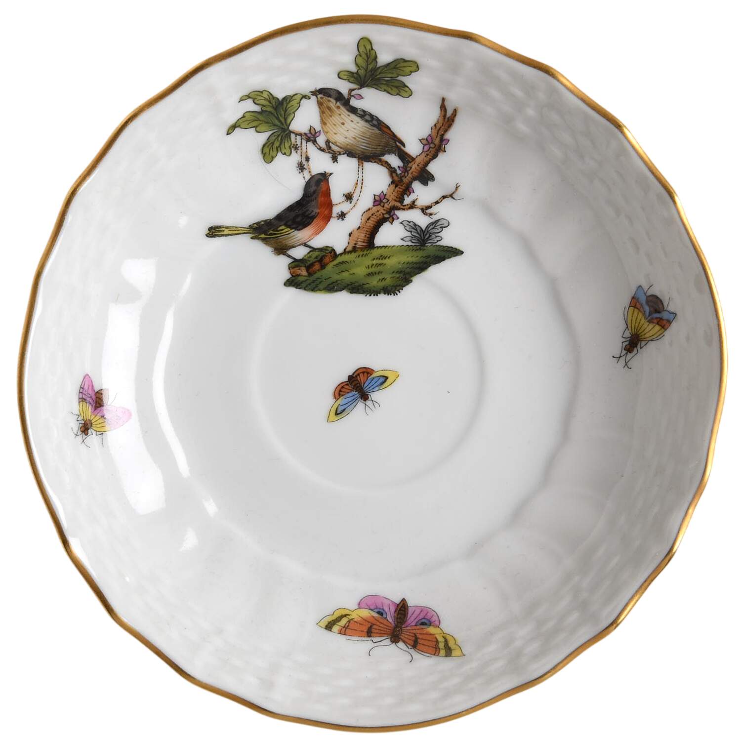 Rothschild Bird (RO) Saucer for Flat Cup by Herend-1
