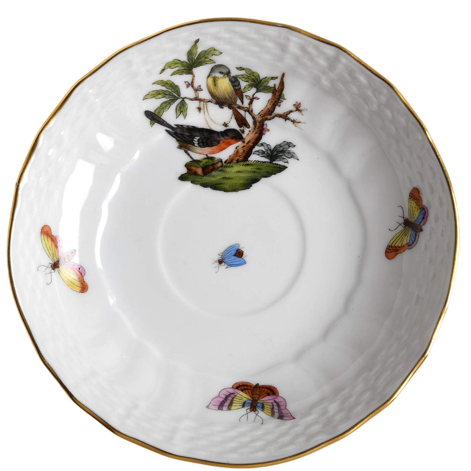 Rothschild Bird (RO) Saucer for Flat Cup by Herend-1
