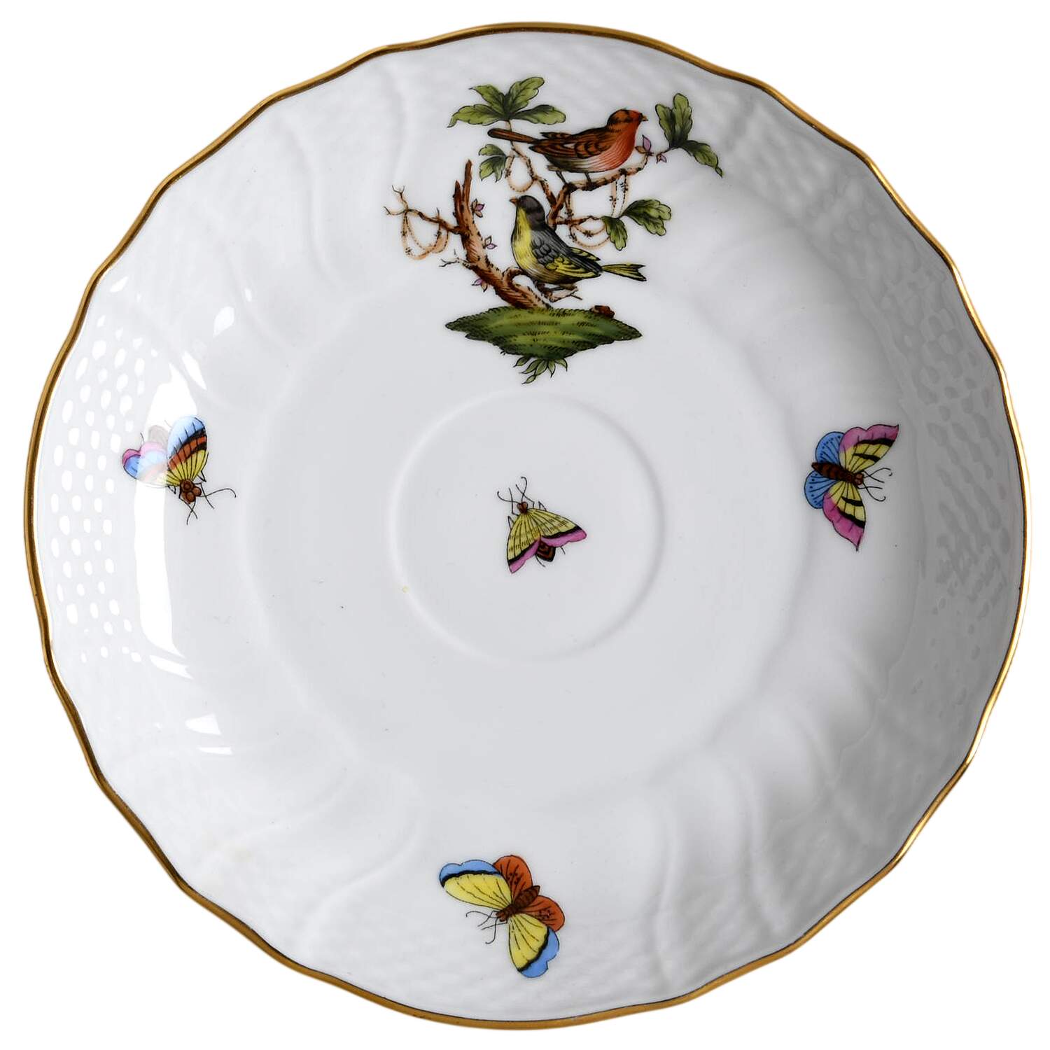 Rothschild Bird (RO) Saucer for Flat Cup by Herend-1