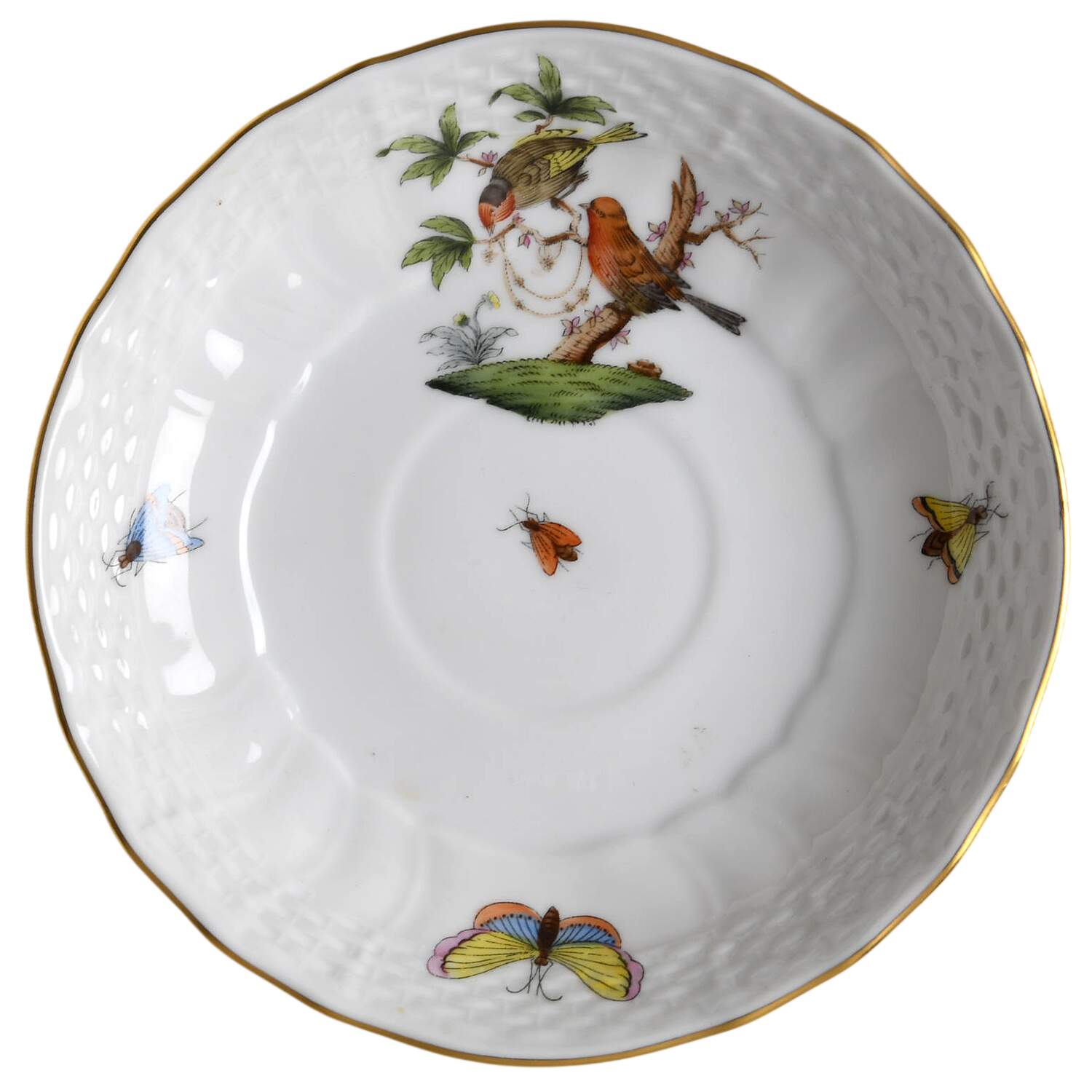 Rothschild Bird (RO) Saucer for Flat Cup by Herend-1