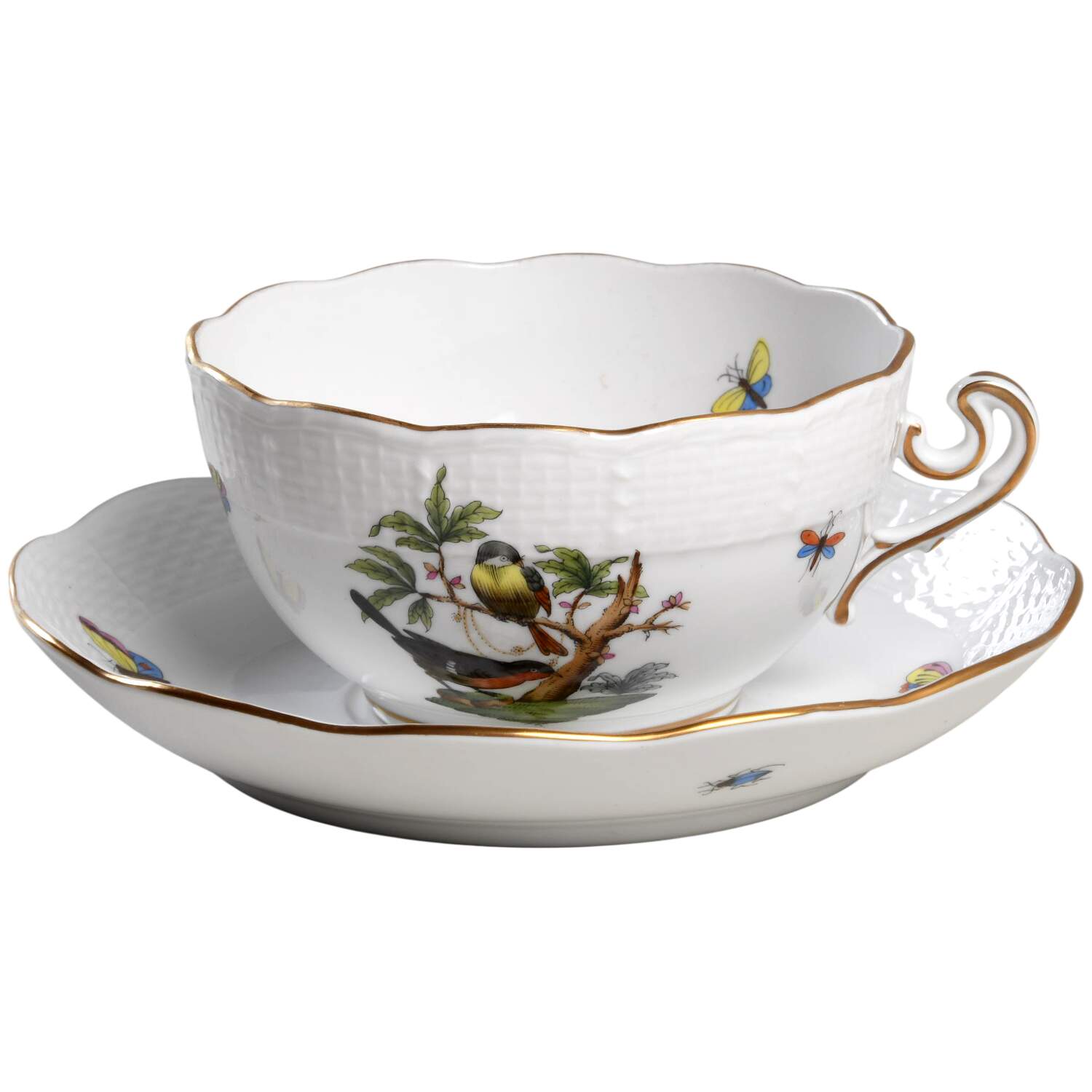 Rothschild Bird (RO) Breakfast Cup & Saucer Set by Herend-1