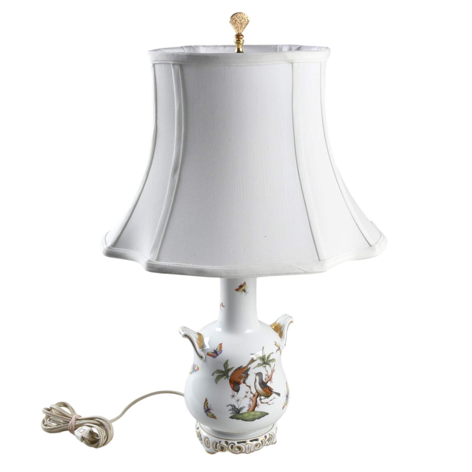 Rothschild Bird (RO) 19" Electric Lamp & Shade by Herend-1