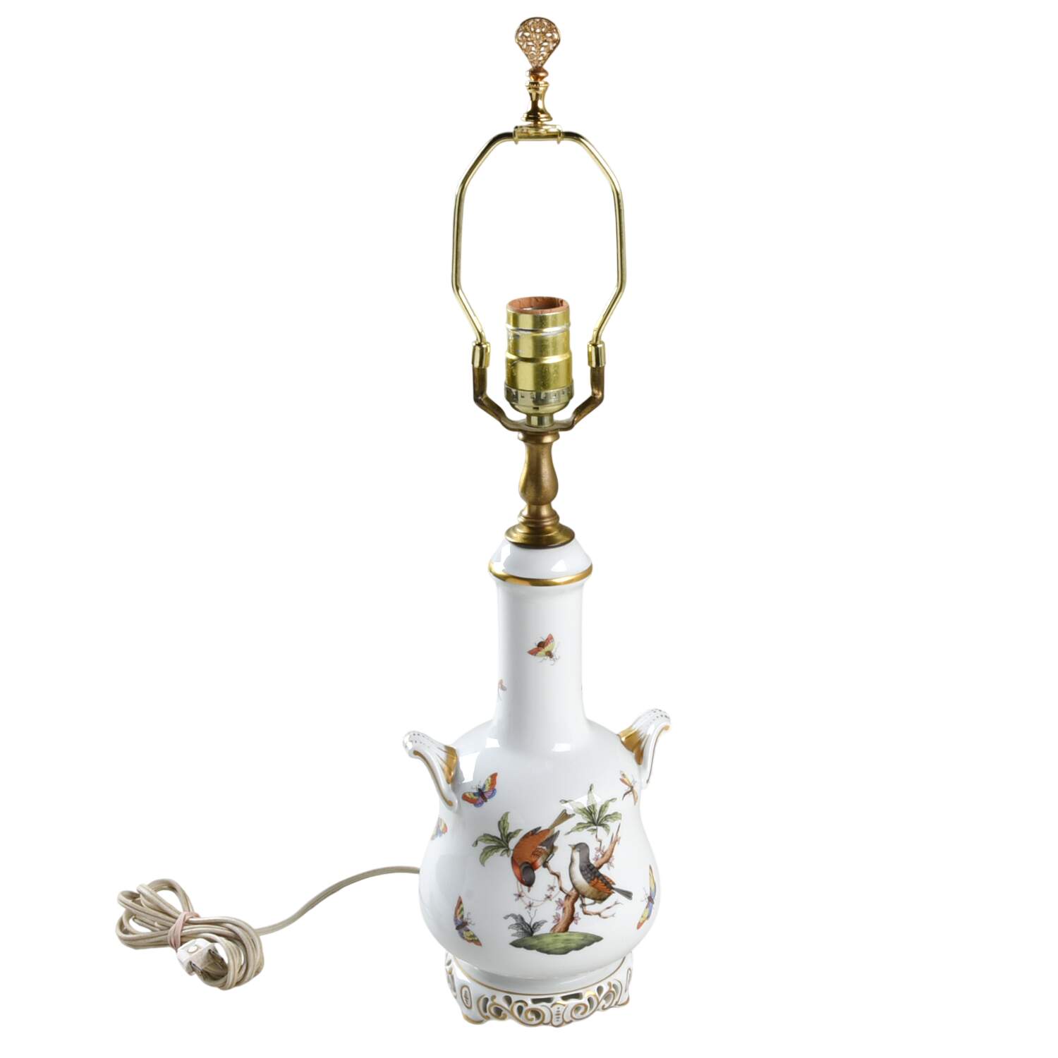 Rothschild Bird (RO) 19" Electric Lamp No Shade by Herend-1