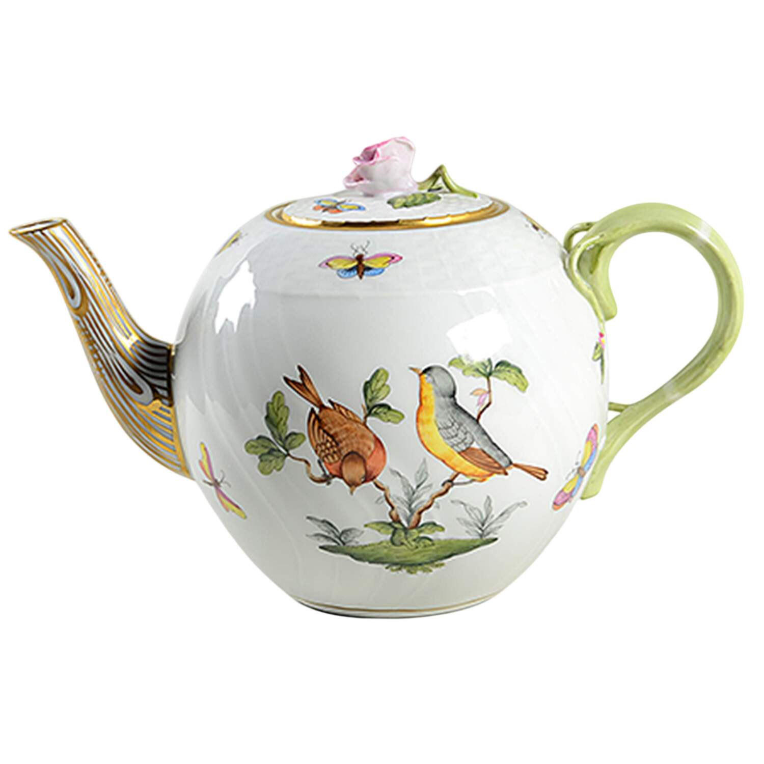 Rothschild Bird (RO) Teapot & Lid by Herend-1