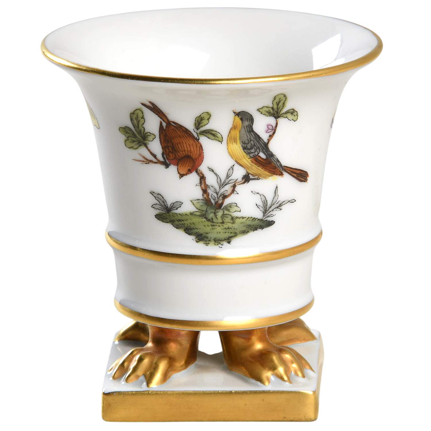 Rothschild Bird (RO) 3" Small Claw Footed Vase by Herend-1