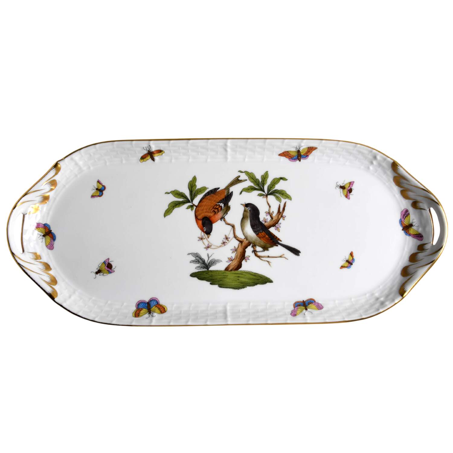 Rothschild Bird (RO) 14" Sandwich Tray by Herend-1