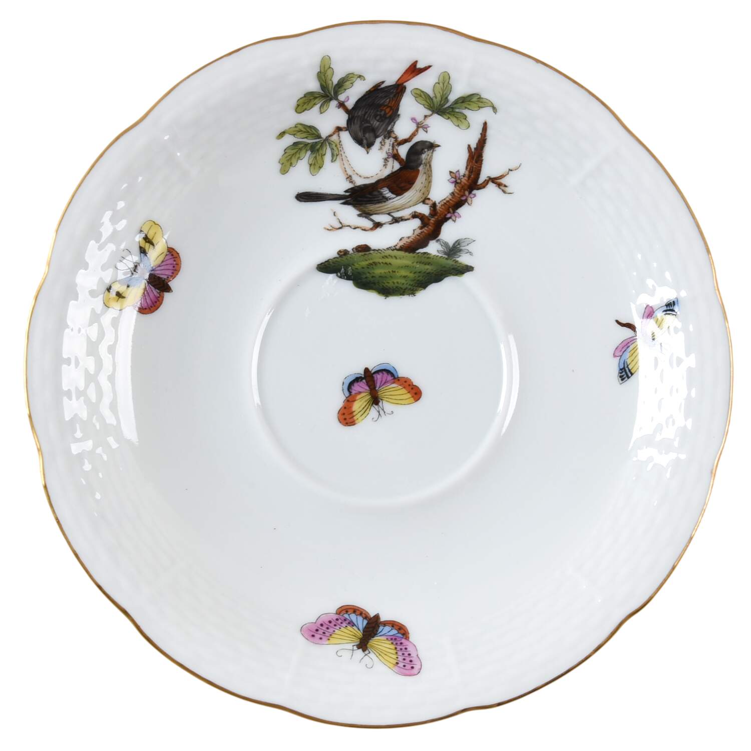 Rothschild Bird (RO) Saucer for Footed Cup by Herend-1