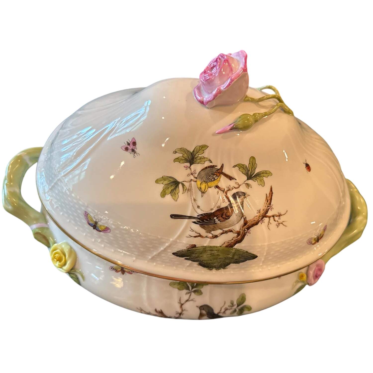 Rothschild Bird (RO) Oval Tureen & Lid by Herend-1