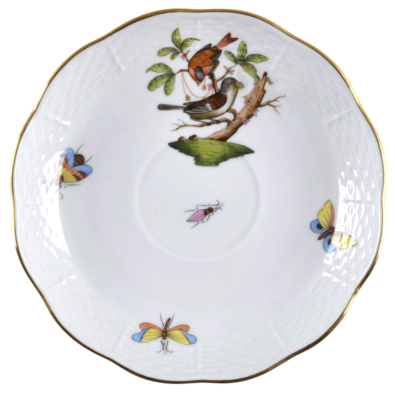 Rothschild Bird (RO) Saucer for Flat Cup by Herend-1