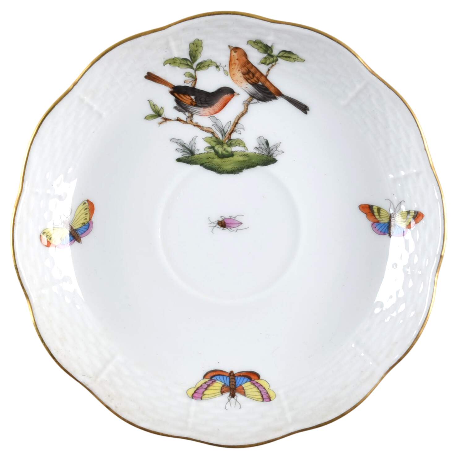 Rothschild Bird (RO) Saucer for Flat Cup by Herend-1