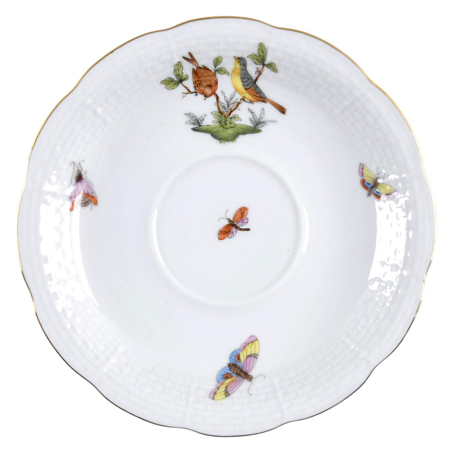 Rothschild Bird (RO) Saucer for Flat Cup by Herend-1