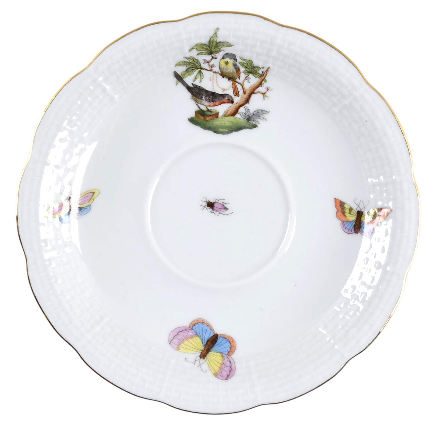 Rothschild Bird (RO) Saucer for Flat Cup by Herend-1