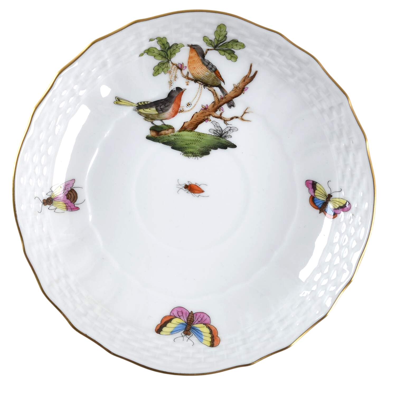 Rothschild Bird (RO) Saucer for Flat Cup by Herend-1