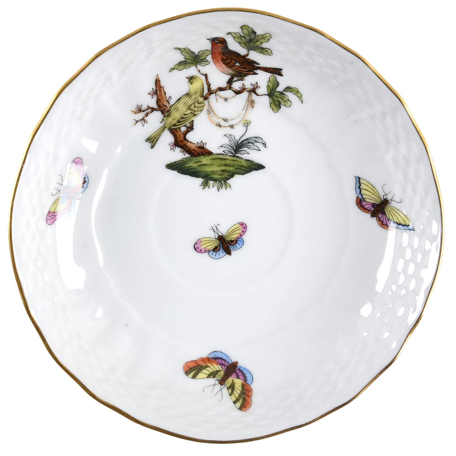Rothschild Bird (RO) Saucer for Flat Cup by Herend-1