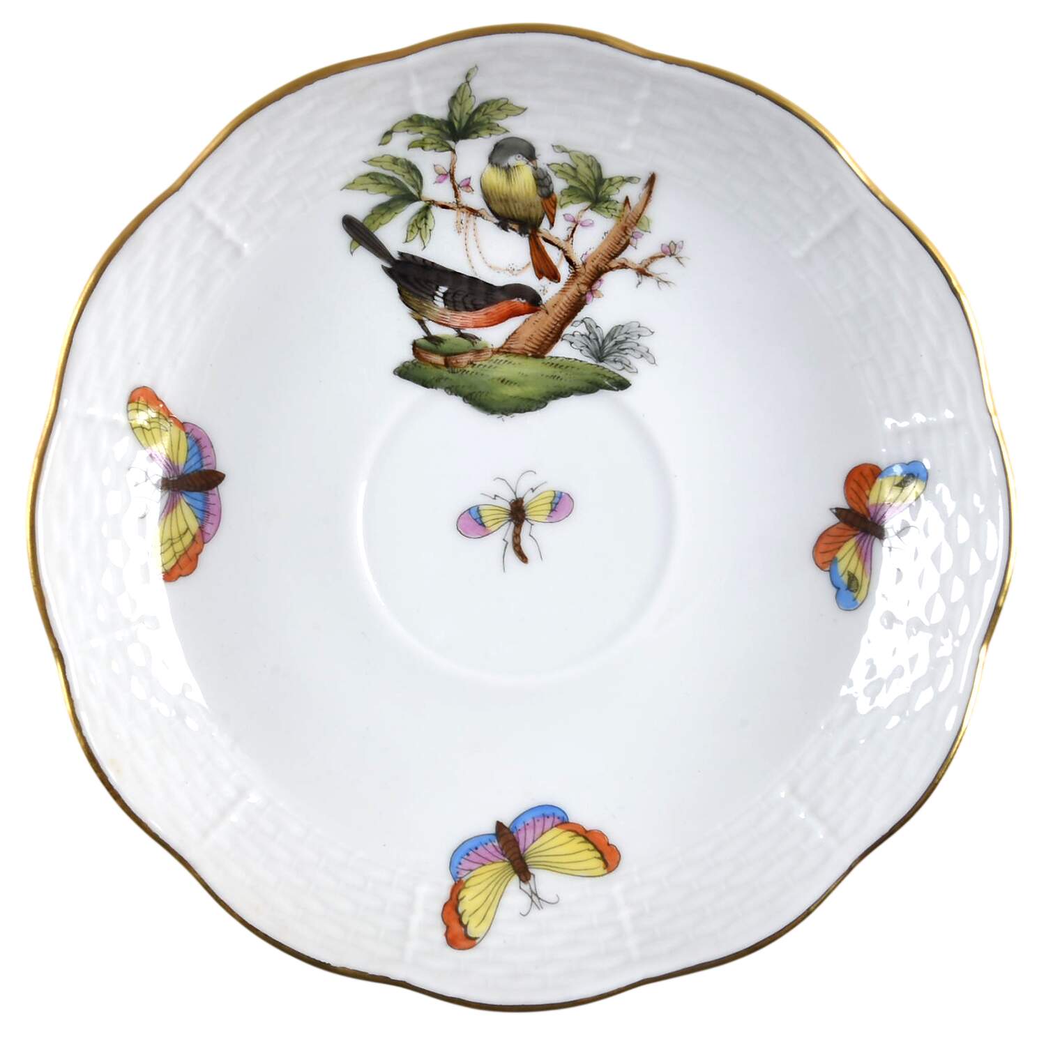 Rothschild Bird (RO) Saucer for Flat Cup by Herend-1