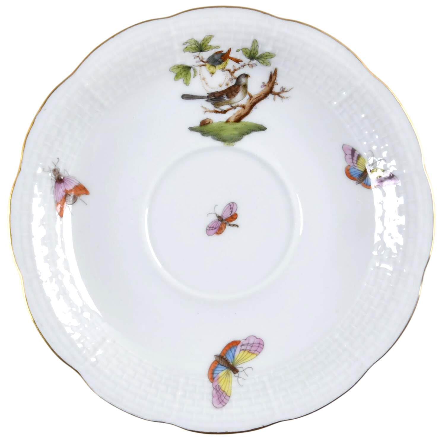 Rothschild Bird (RO) Saucer for Flat Cup by Herend-1