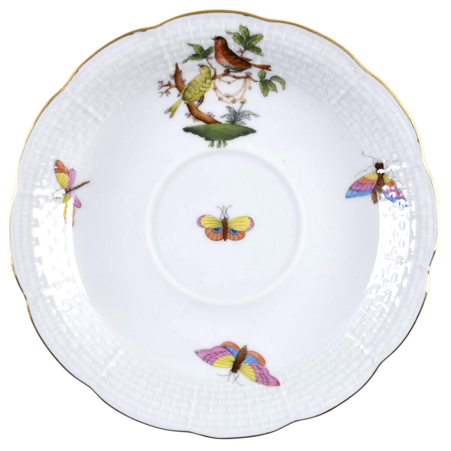 Rothschild Bird (RO) Saucer for Flat Cup by Herend-1