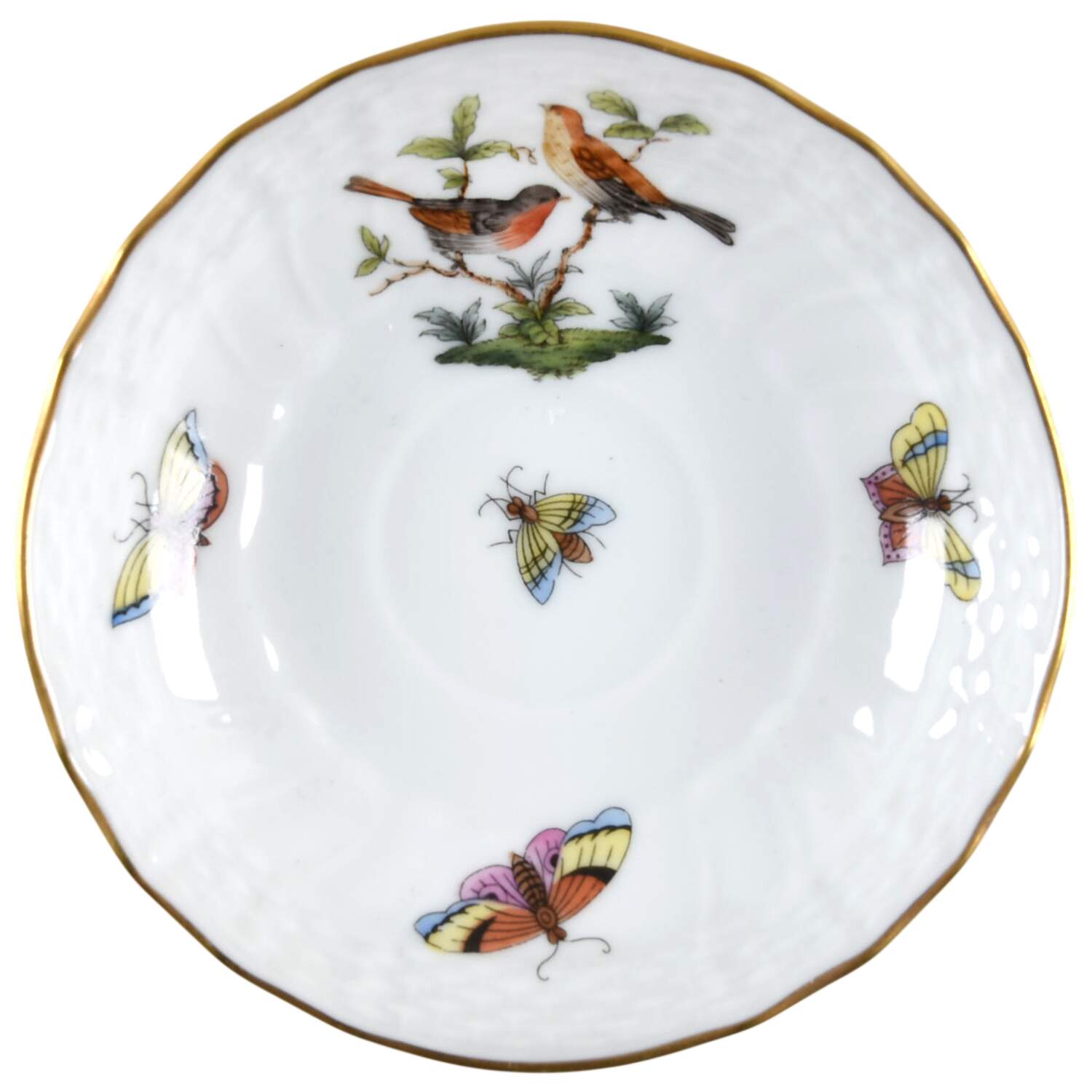 Rothschild Bird (RO) Saucer for Flat Demitasse Cup by Herend-1