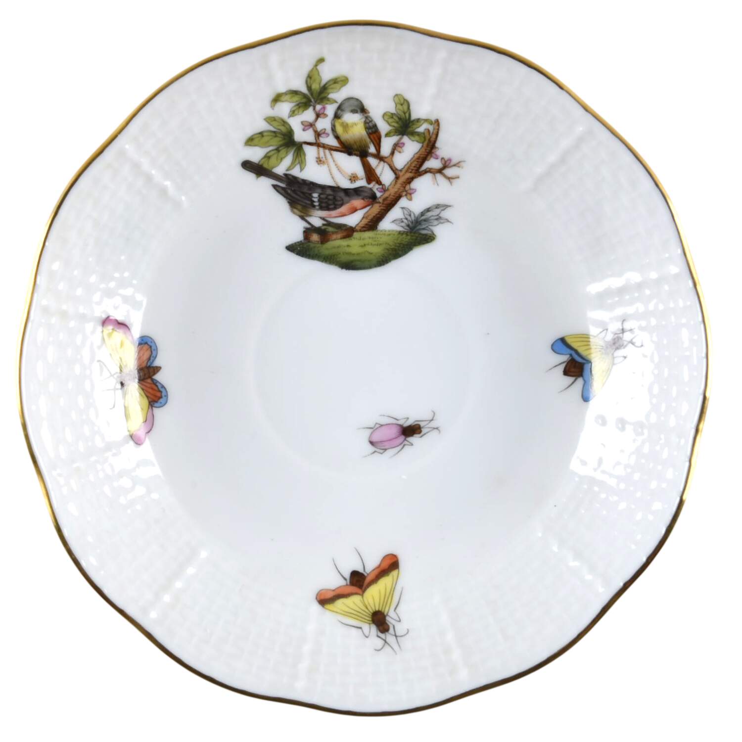 Rothschild Bird (RO) Saucer-Demitasse/Flat by Herend-1