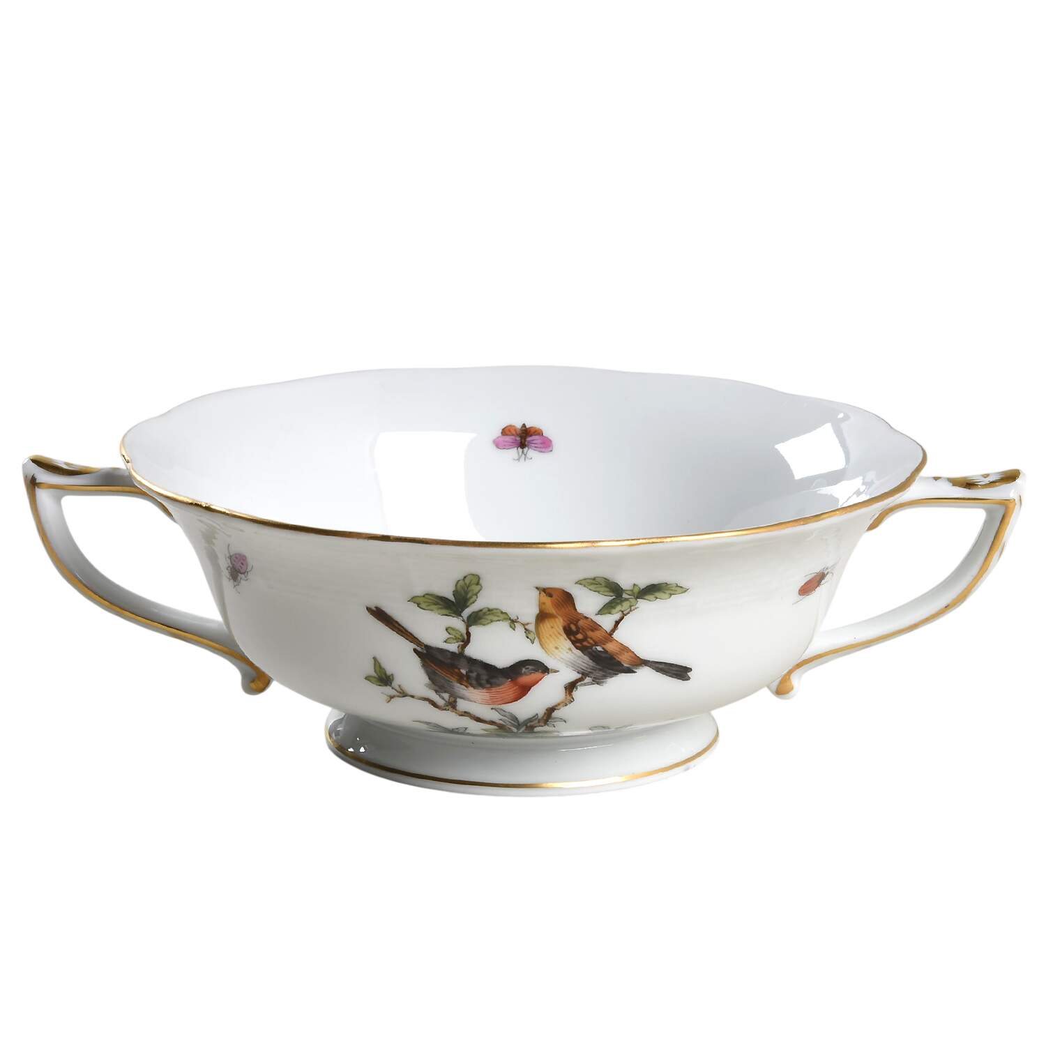 Rothschild Bird (RO) Footed Cream Soup Bowl by Herend-1