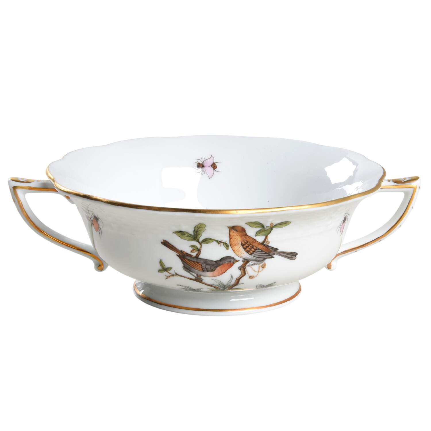 Rothschild Bird (RO) Footed Cream Soup Bowl by Herend-1