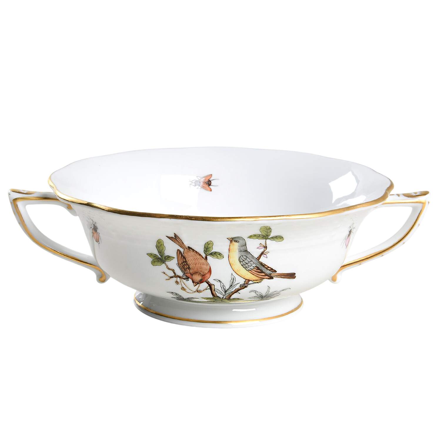 Rothschild Bird (RO) Footed Cream Soup Bowl by Herend-1