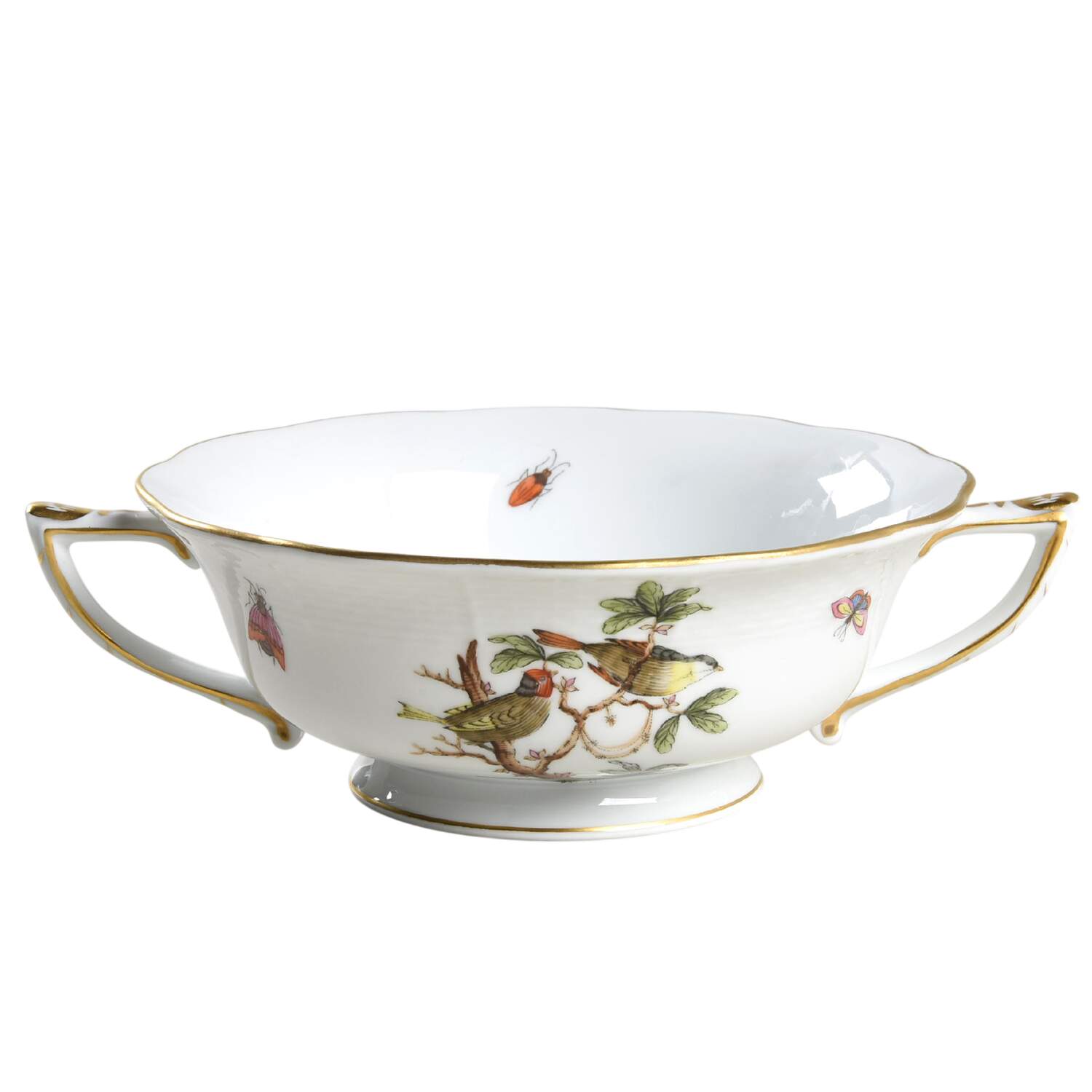 Rothschild Bird (RO) Footed Cream Soup Bowl by Herend-1