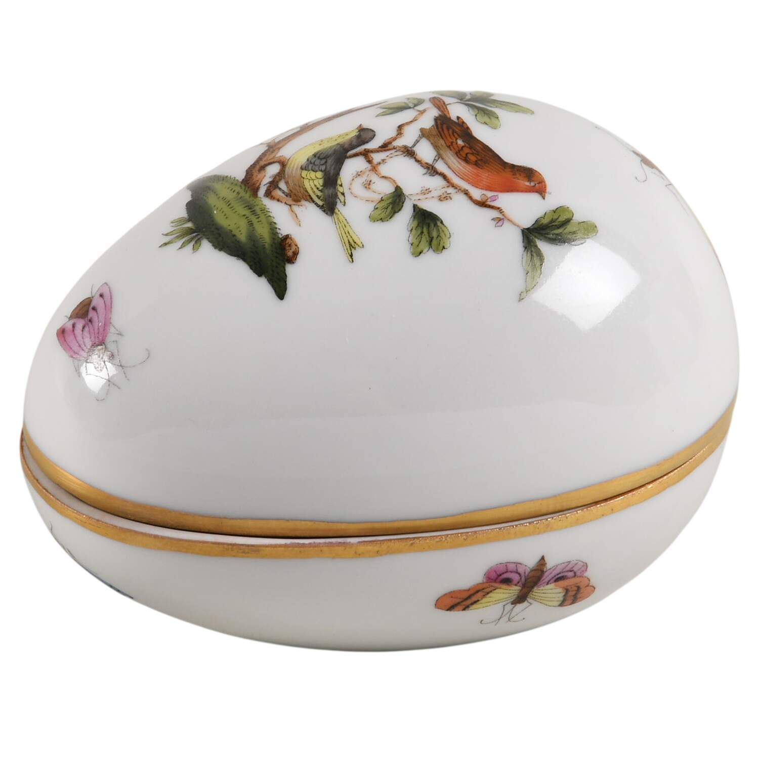 Rothschild Bird (RO) 2" Egg Box & Lid by Herend-1
