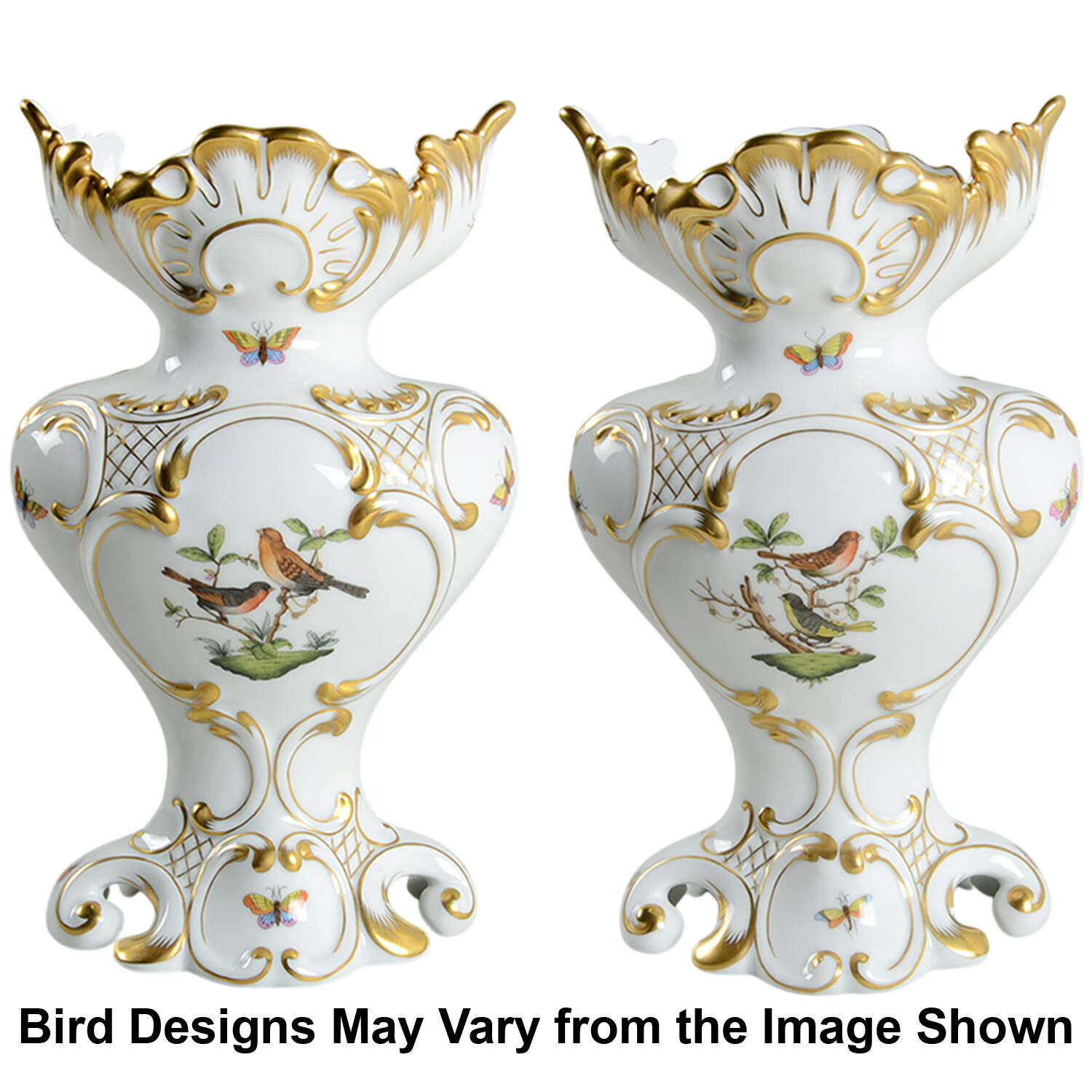 Rothschild Bird (RO) 10" Vase by Herend-1