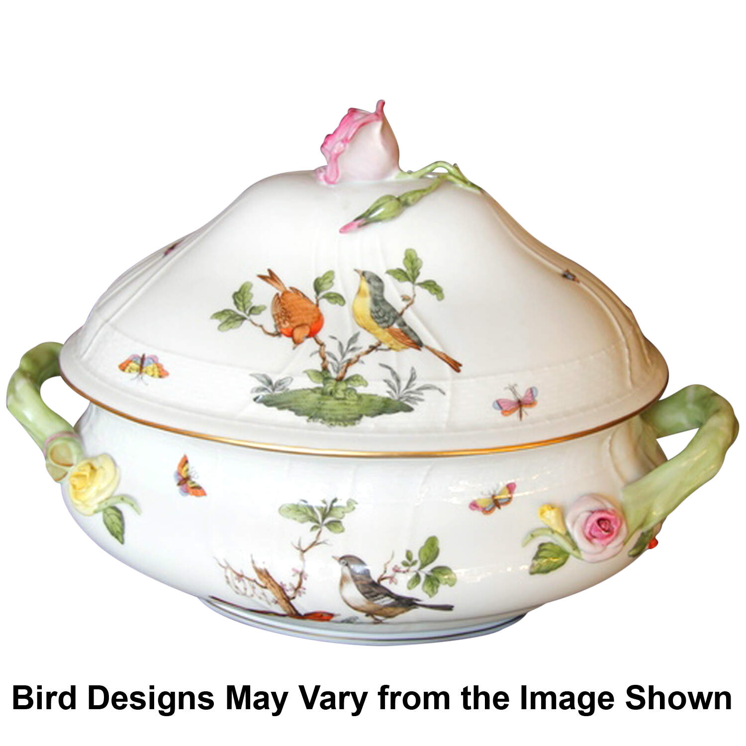 Rothschild Bird (RO) Oval Tureen & Lid by Herend-1