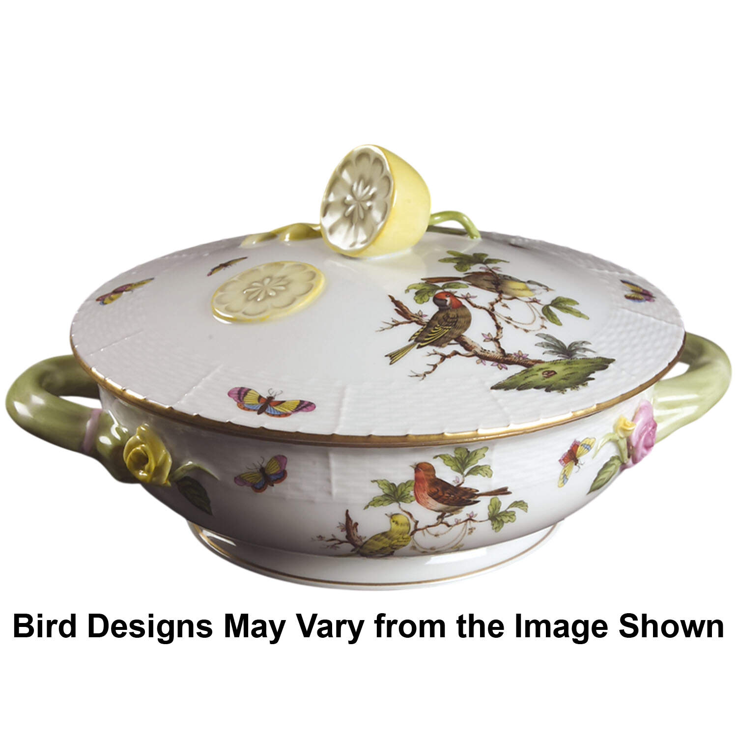 Rothschild Bird (RO) Round Covered Vegetable by Herend-1