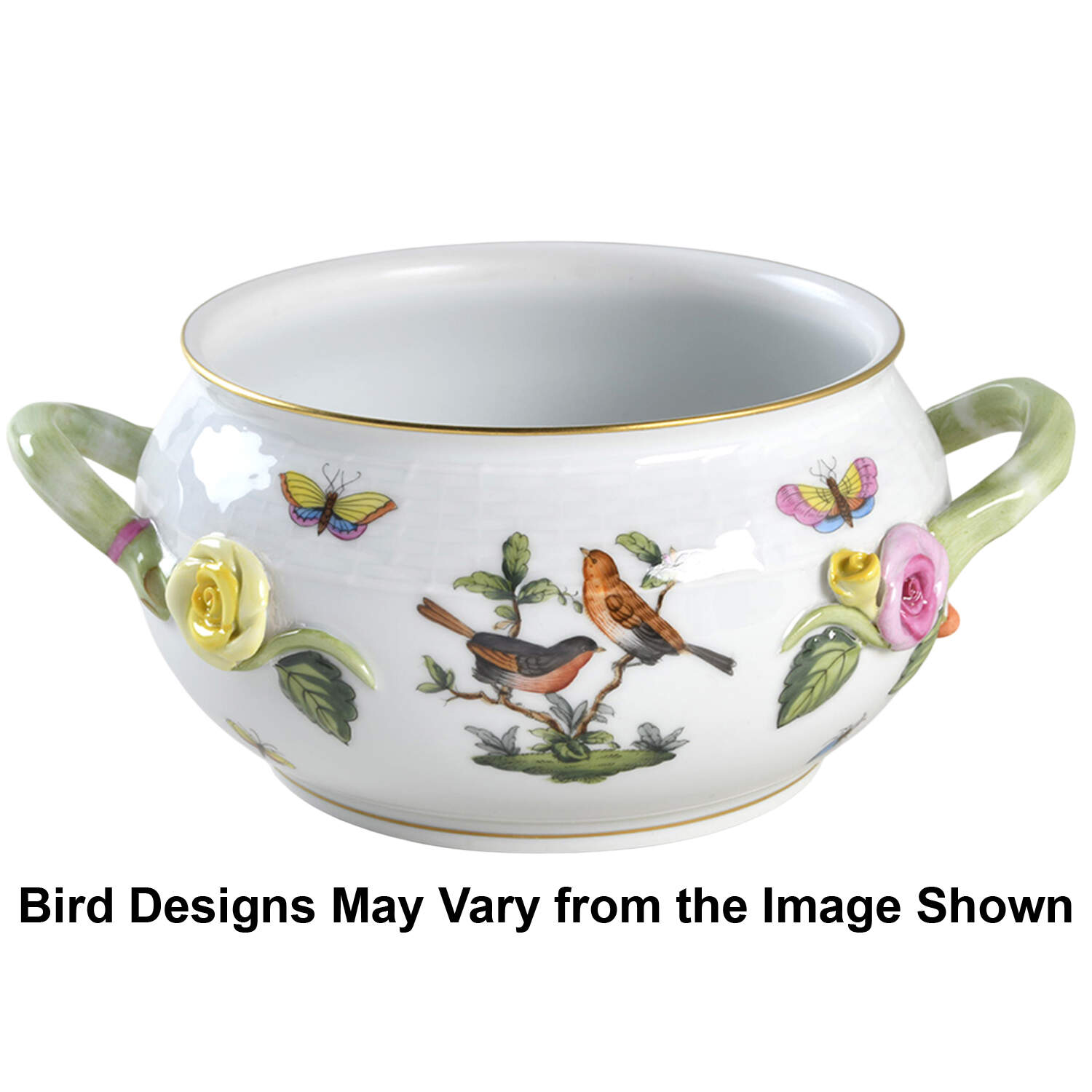 Rothschild Bird (RO) Bean Pot No Lid by Herend-1