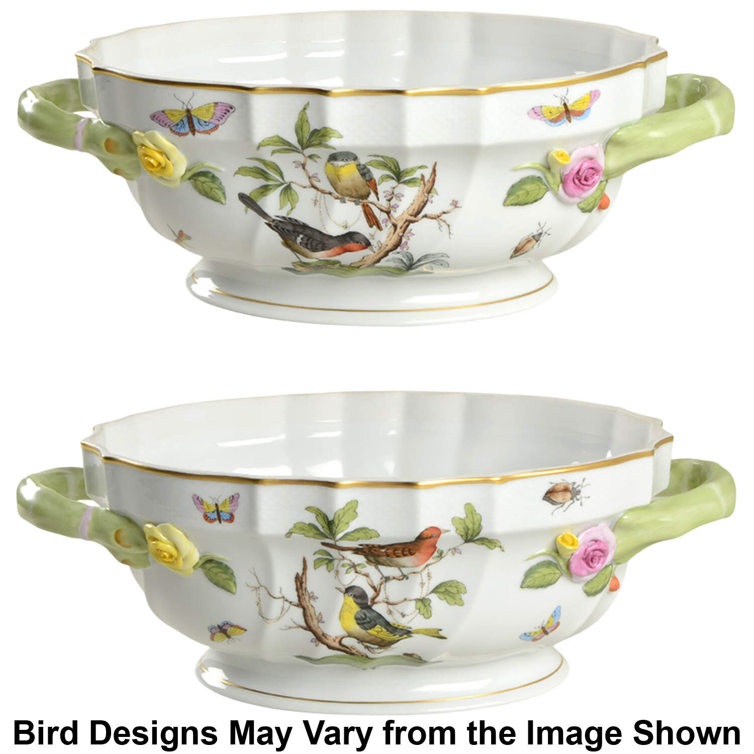 Rothschild Bird (RO) Oval Tureen No Lid by Herend-1
