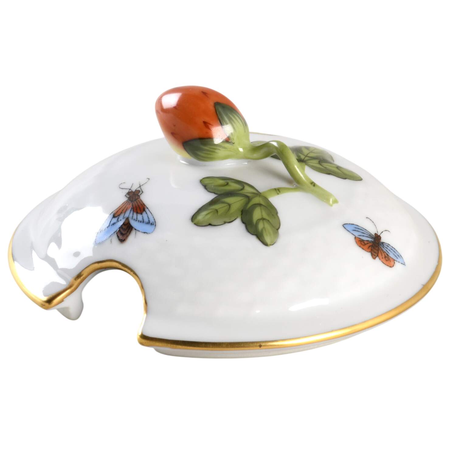 Rothschild Bird (RO) Jam/Jelly w/Attached Underplate No Lid by Herend-1