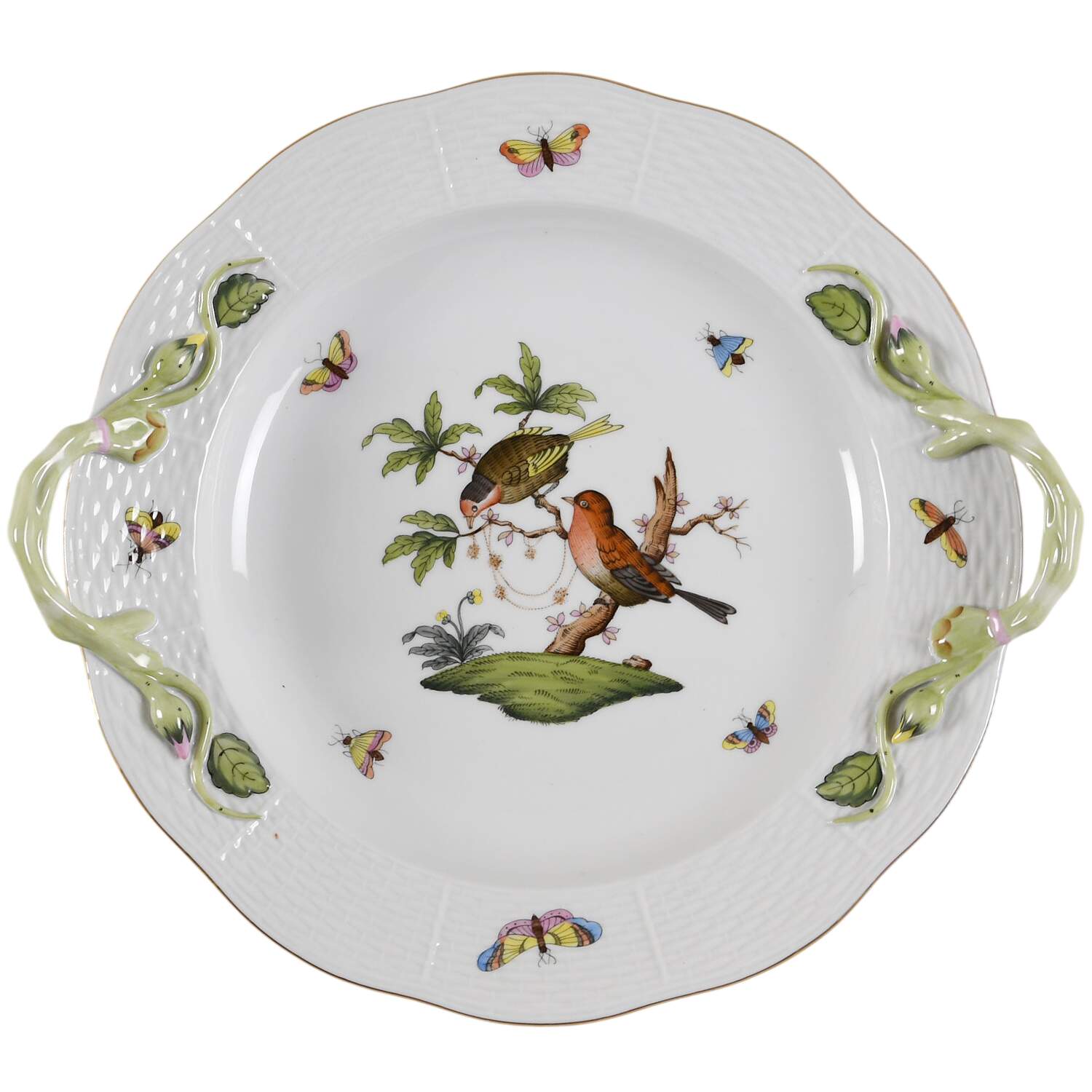 Rothschild Bird (RO) Handled Cake Plate by Herend-1