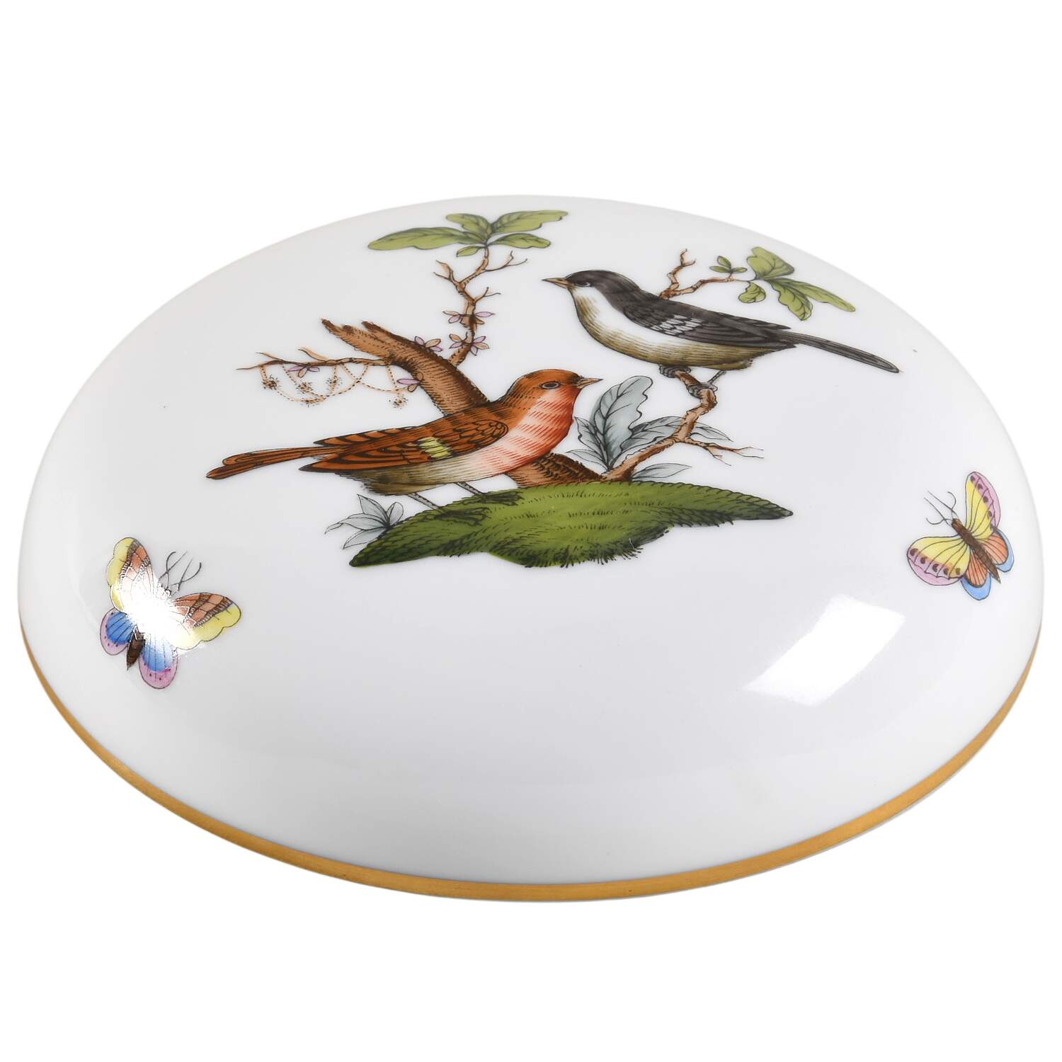 Rothschild Bird (RO) Lid for 4" Round Bon Bon by Herend-1