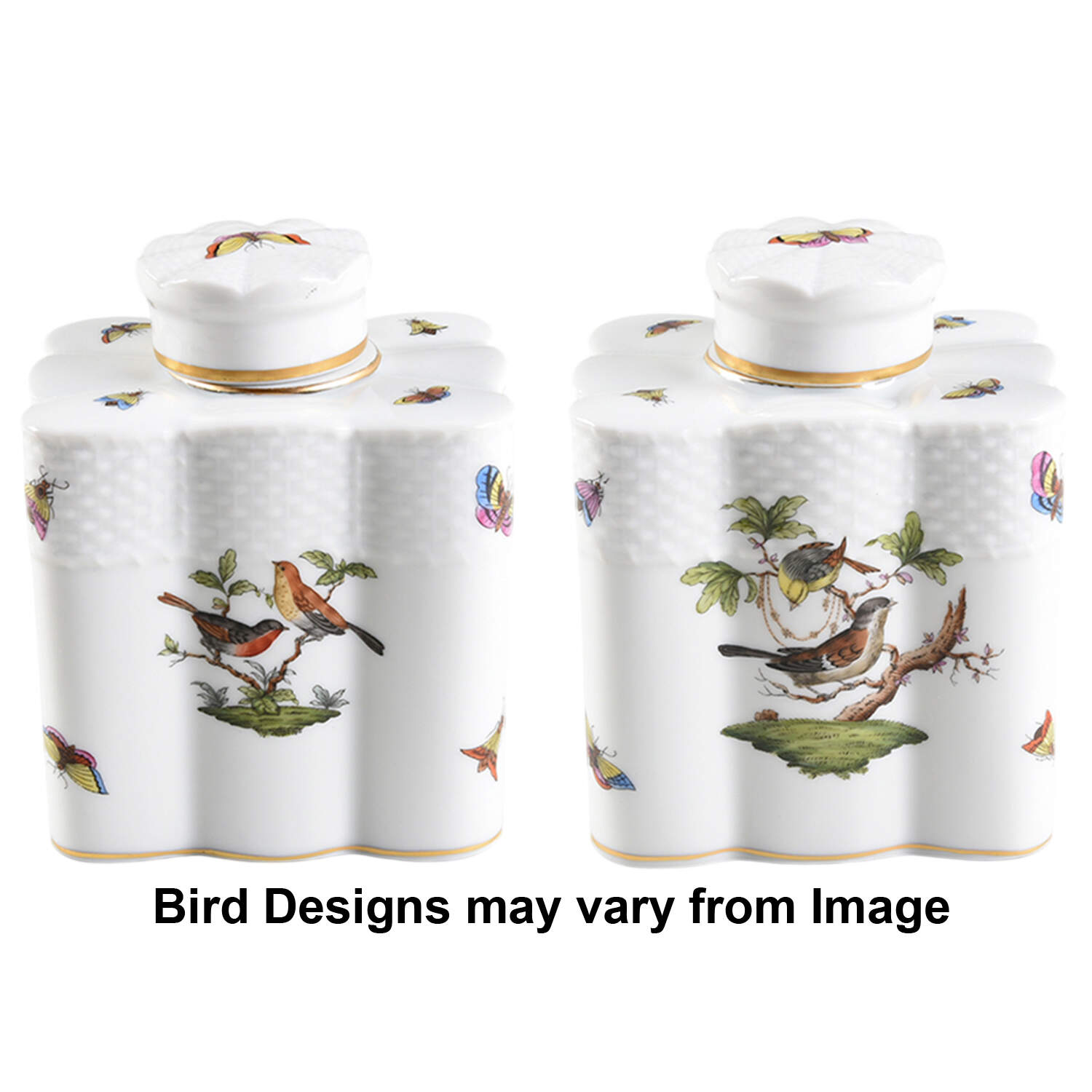 Rothschild Bird (RO) Tea Caddy & Lid by Herend-1