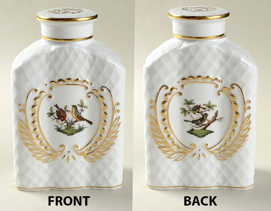 Rothschild Bird (RO) Tea Caddy & Lid by Herend-1