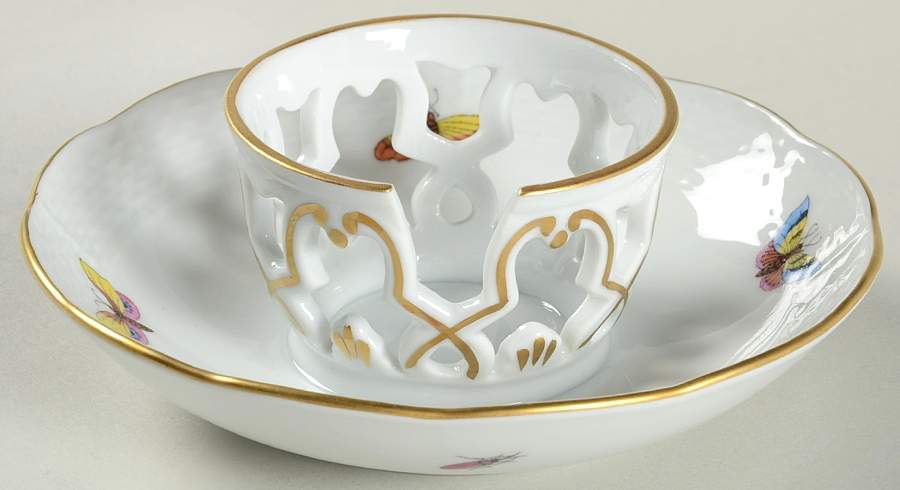 Rothschild Bird (RO) Saucer for Trembleuse Cup by Herend-1