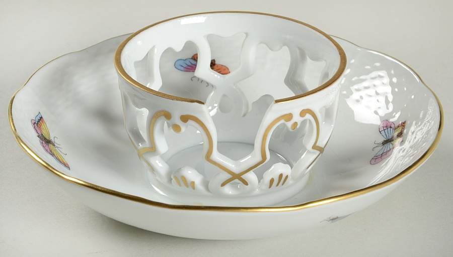 Rothschild Bird (RO) Saucer for Trembleuse Cup by Herend-1