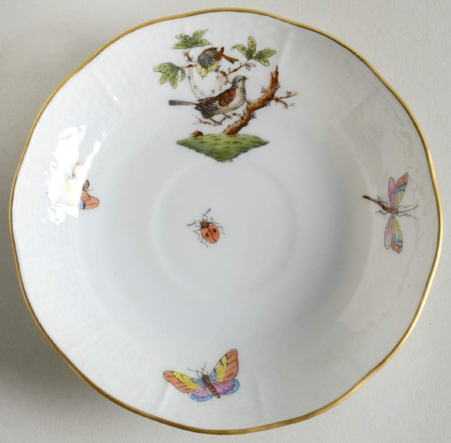 Rothschild Bird (RO) Saucer for Flat Demitasse Cup by Herend-1