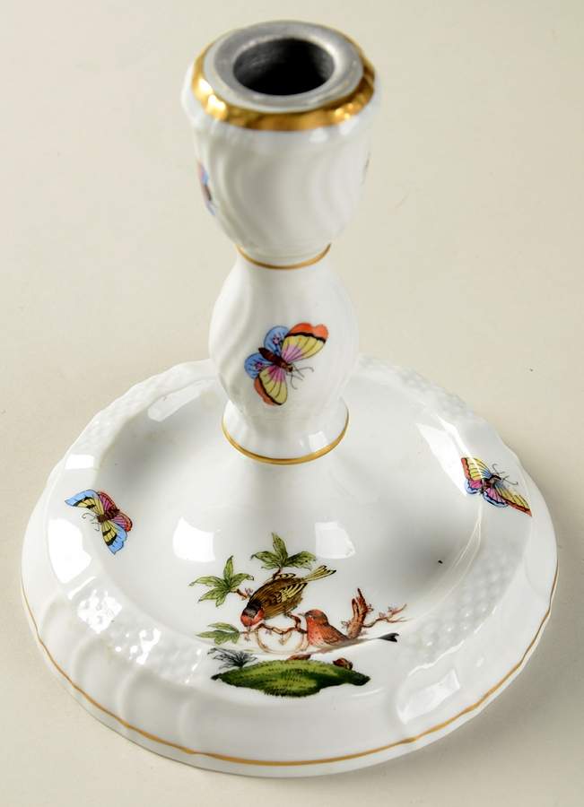 Rothschild Bird (RO) 5" Candlestick Base (Use w/Either 2,3,or 4 Lt Arm) by Herend-1