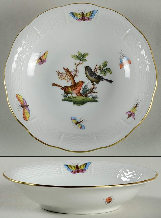 Rothschild Bird (RO) Fruit/Dessert (Sauce) Bowl by Herend-1