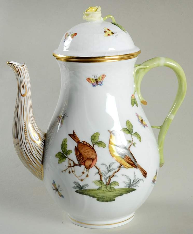 Rothschild Bird (RO) Coffee Pot & Lid by Herend-1