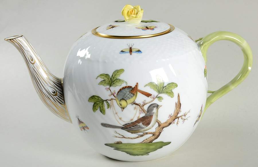 Rothschild Bird (RO) Teapot & Lid by Herend-1