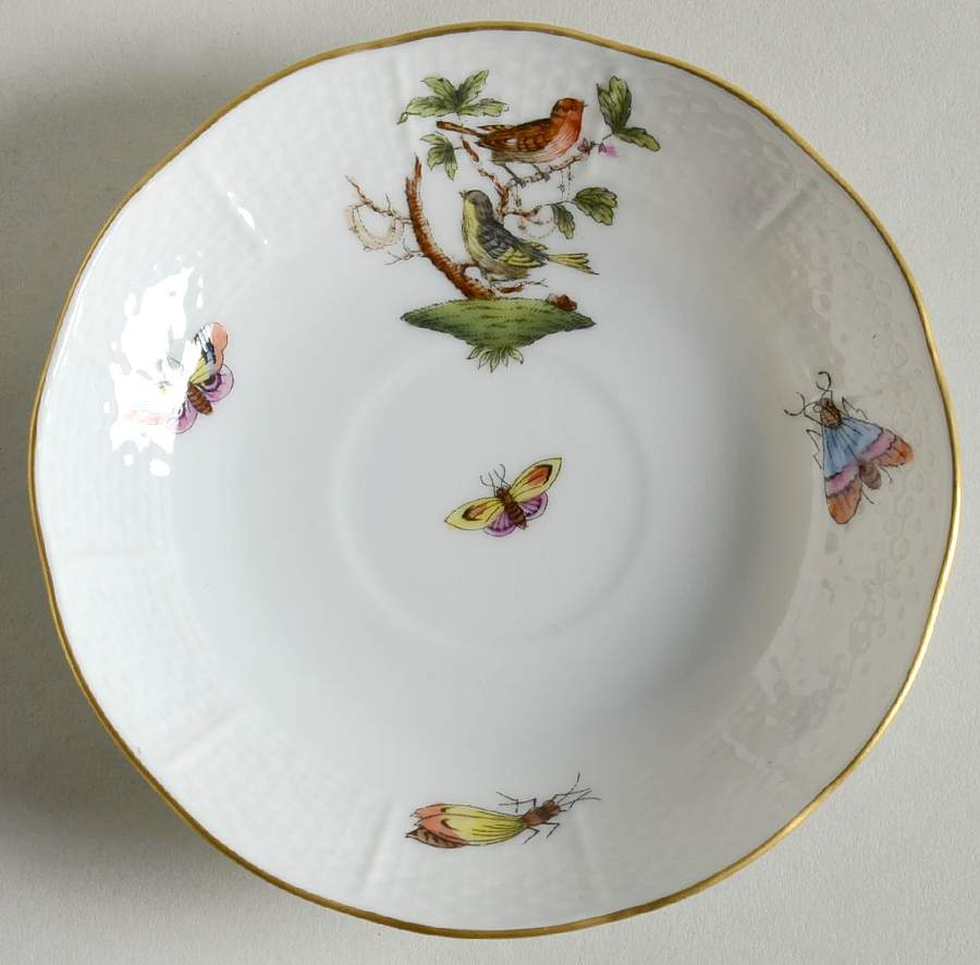 Rothschild Bird (RO) Saucer for Flat Demitasse Cup by Herend-1