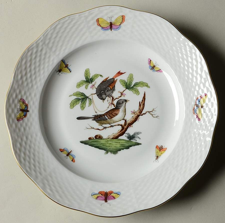 Rothschild Bird (RO) Dessert/Pie Plate by Herend-1