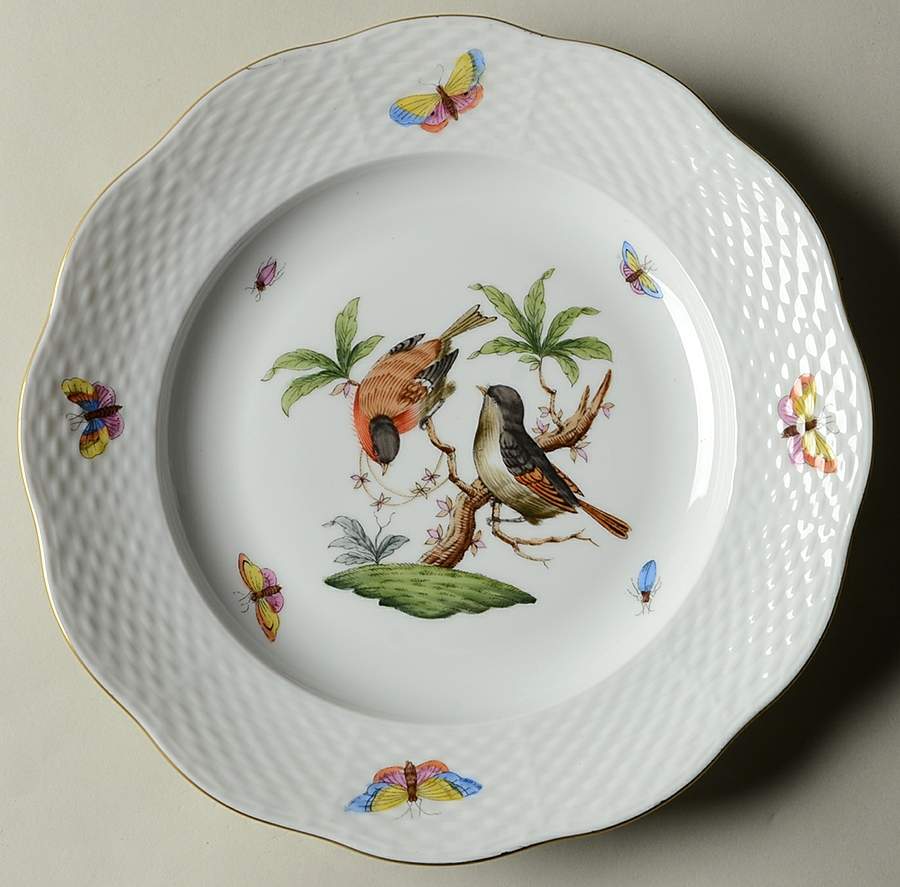 Rothschild Bird (RO) Dessert/Pie Plate by Herend-1