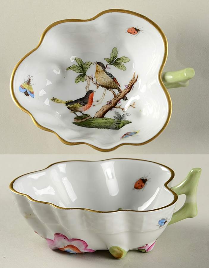 Rothschild Bird (RO) Heart Shaped Dish by Herend-1
